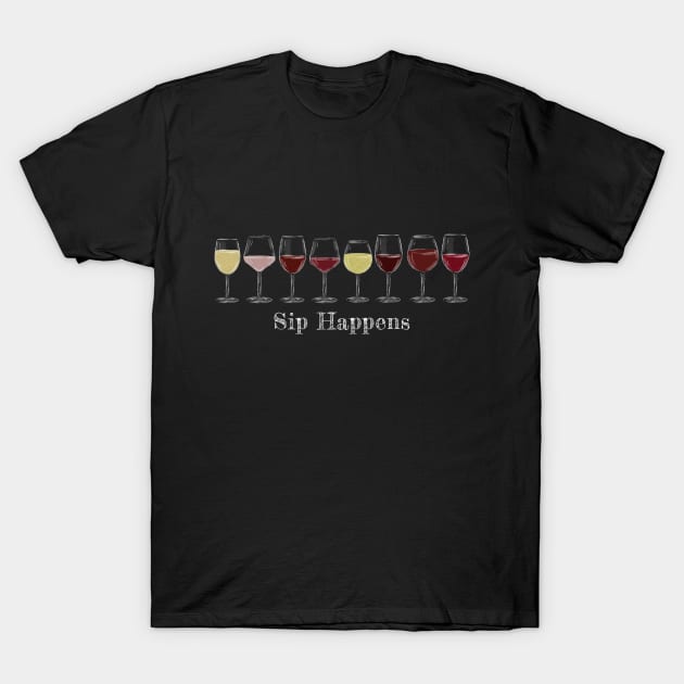 Sip Happens T-Shirt by Printadorable